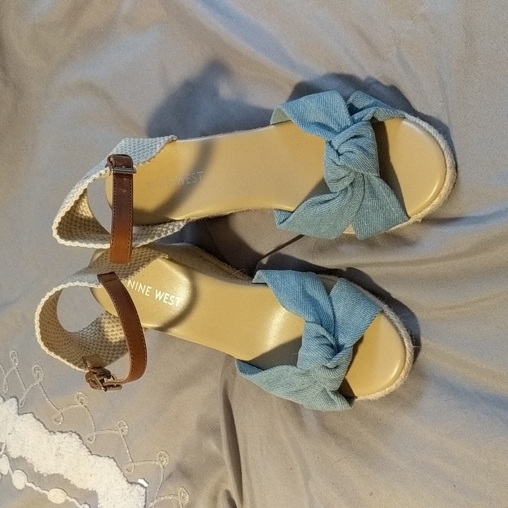 Wedge ankle strap heels